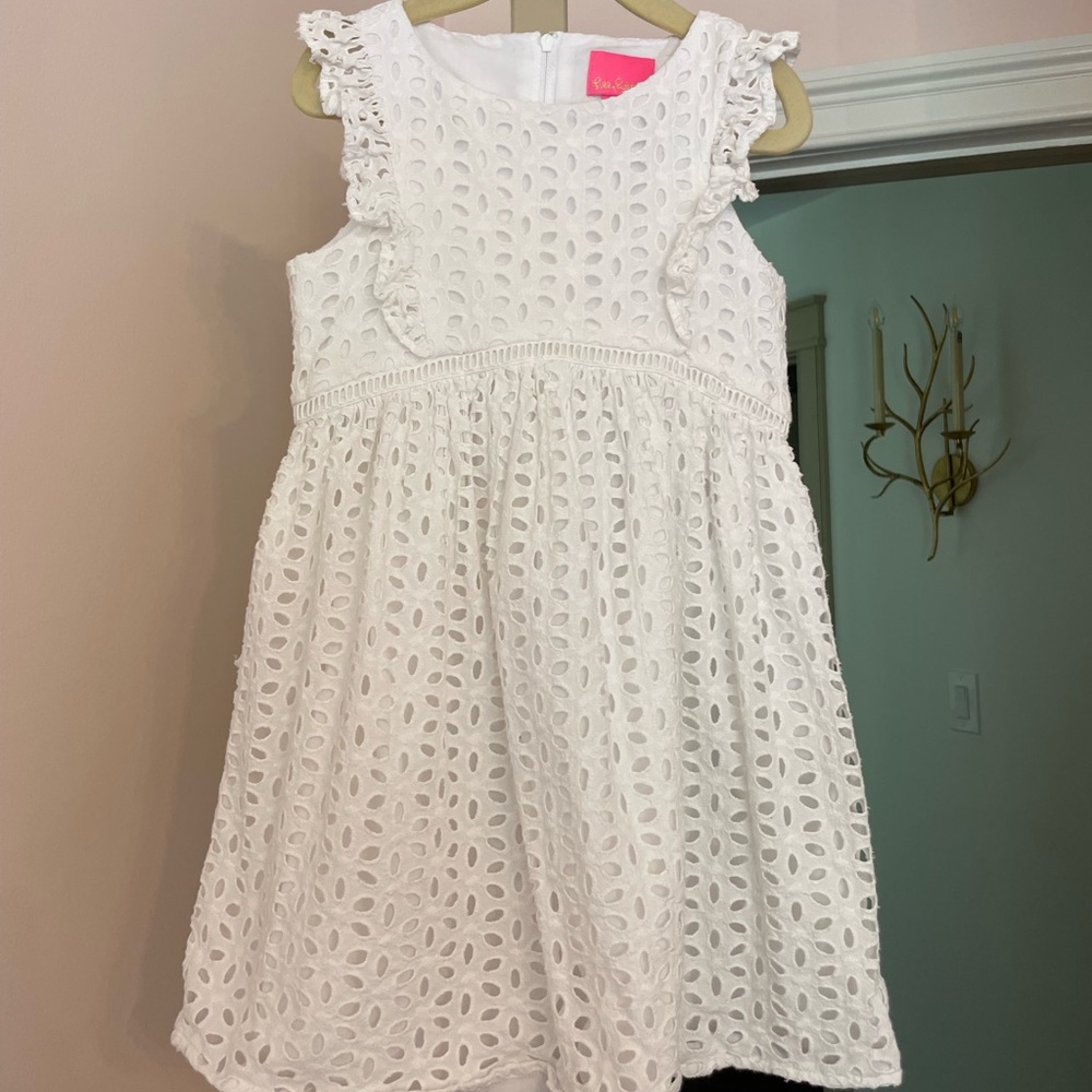 Lilly Pulitzer eyelet girls dress size 5